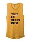 Coffee Run Park Hop Repeat Muscle Tank