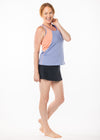 Orange and blue athletic tank top